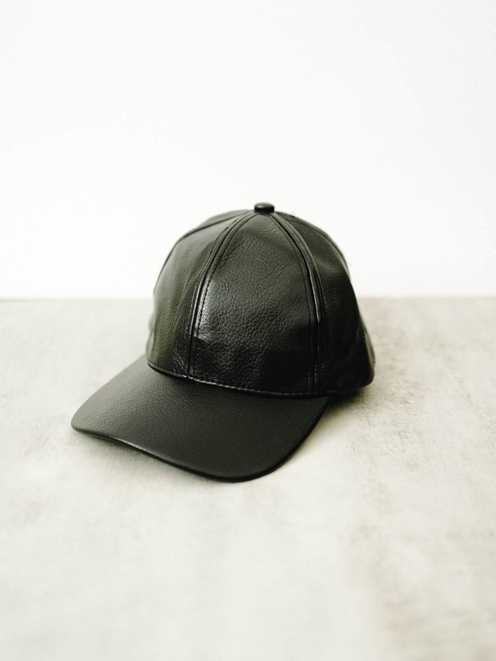 NWOT Revolve Black Faux Leather Baseball Cap